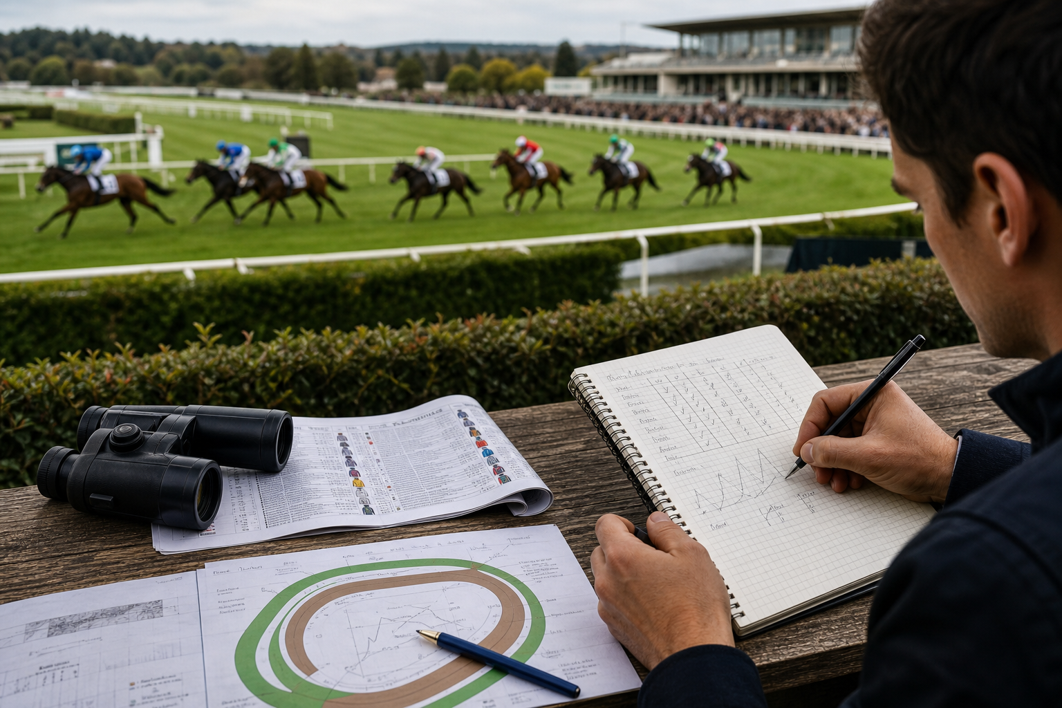 Illustration éditoriale — Comment analyser une course hippique étape par étape