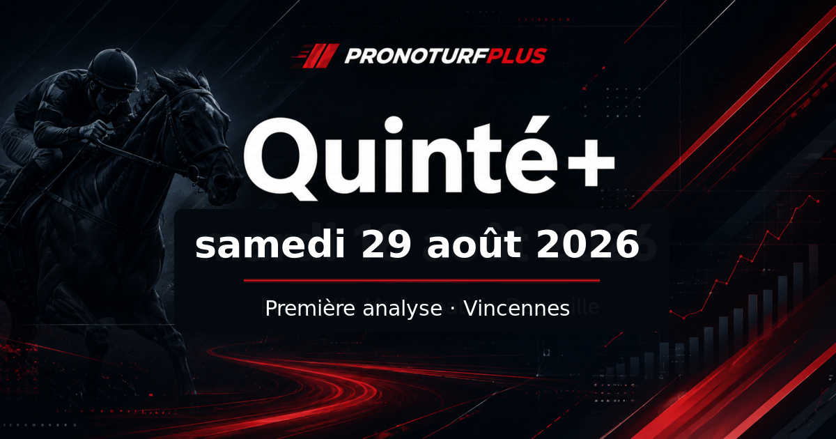 Pronostic Quinté du 29 août 2026 à Vincennes pour le Prix G. De Wazieres-Criterium 4 Ans Q4