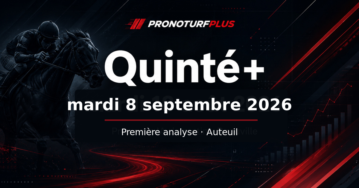 Pronostic Quinté du Prix Jean Bart à Auteuil le 8 septembre 2026