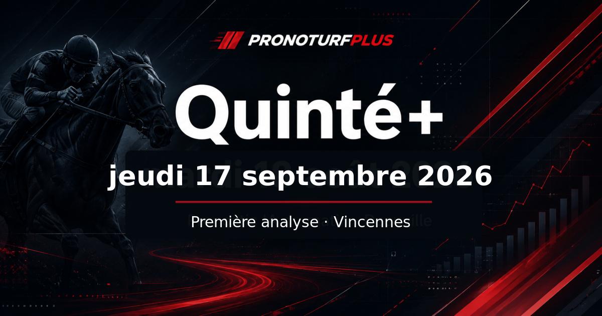 Pronostic Quinté du Prix De Mehun Sur Yevre à Vincennes le 17 septembre 2026